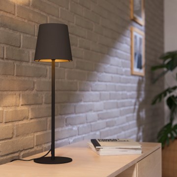 Eglo - Lámpara de mesa 1xE14/40W/230V negra/marrón