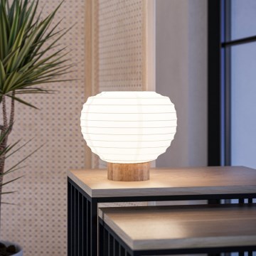 Eglo - Lámpara de mesa 1xE27/40W/230V blanca/beige