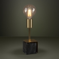 Eglo - Lámpara de mesa 1xE27/40W/230V dorado/negro Mármol