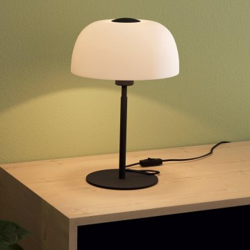Eglo - Lámpara de mesa 1xE27/40W/230V negra/blanca