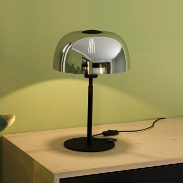 Eglo - Lámpara de mesa 1xE27/40W/230V negra/gris