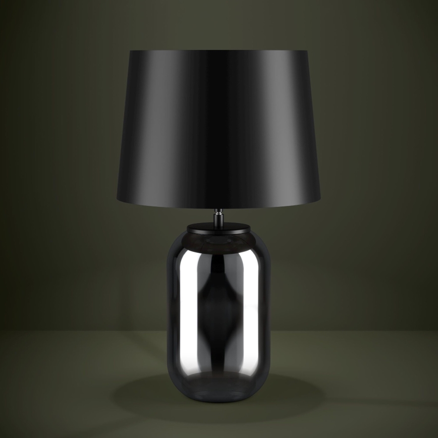 Eglo - Lámpara de mesa 1xE27/40W/230V negro/ahumado