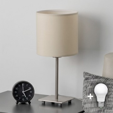 Eglo - Lámpara de mesa LED TUNJA 1xE27/60W/230V color crema
