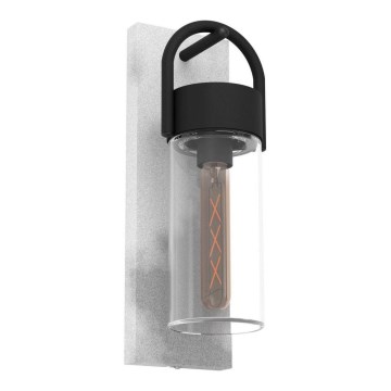 Eglo - Lámpara de pared exterior 1xE27/28W/230V IP44 gris