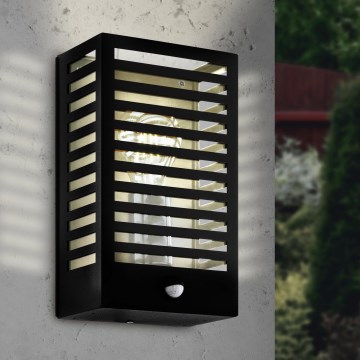 Eglo - Lámpara de pared exterior con sensor 1xE27/60W/230V IP44