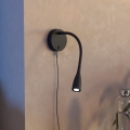 Eglo - Lámpara de pared LED flexible con USB, 3,8W/230V, negra
