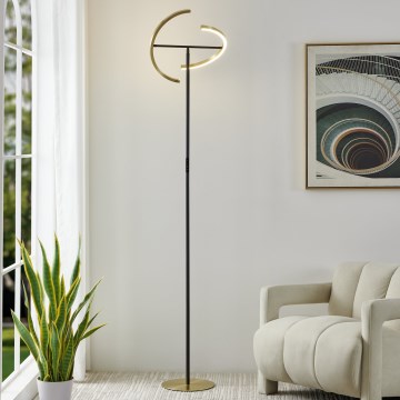 Eglo - Lámpara de pie LED regulable 2xLED/8,8W/230V dorada/negra