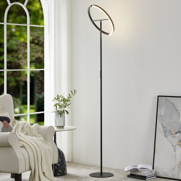 Eglo - Lámpara de pie LED regulable 2xLED/8,8W/230V negra