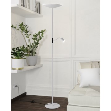 Eglo - Lámpara de pie LED regulable LED/26,5W/230V + LED/4W blanca