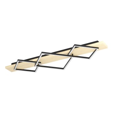 Eglo - Lámpara de techo 2xLED/13W/230V + LED/16W, negro/beige