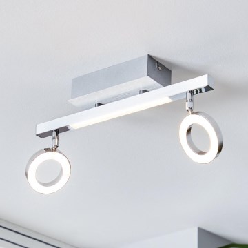 Eglo - Lámpara de techo con 2 focos LED de 3,2W + LED de 3,3W/230V