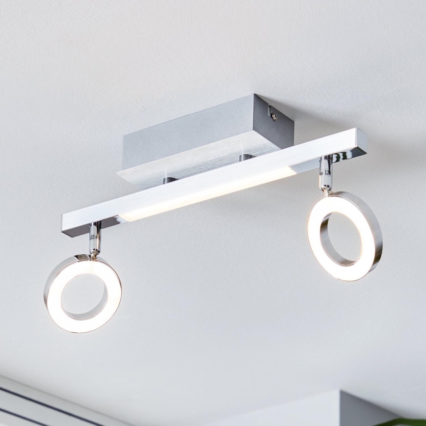 Eglo - Lámpara de techo con 2 focos LED de 3,2W + LED de 3,3W/230V