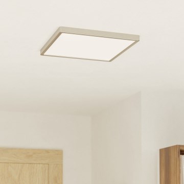 Eglo - Lámpara de techo LED 17,5W/230V 2700/4000/6500K 39x39 cm cromo mate