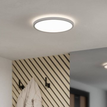 Eglo - Lámpara de techo LED para baño, 16,4 W, 230 V, Ø 30 cm, IP54, blanco