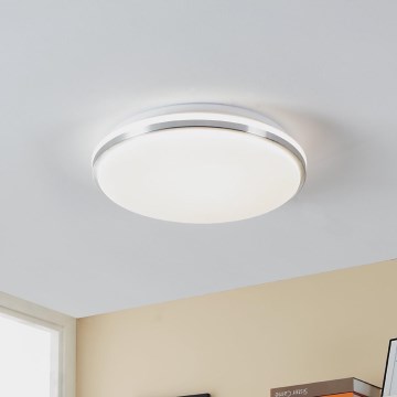 Eglo - Lámpara de techo LED para baño LED/15,6W/230V IP44 cromo brillante