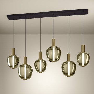 Eglo - Lámpara de techo LED regulable 3xLED/5W/230V + 3xLED/6,5W + 6xLED/1,6W dorada