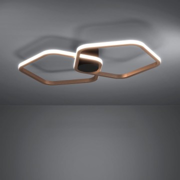 Eglo - Lámpara de techo LED regulable LED/20W/230V dorada + mando a distancia