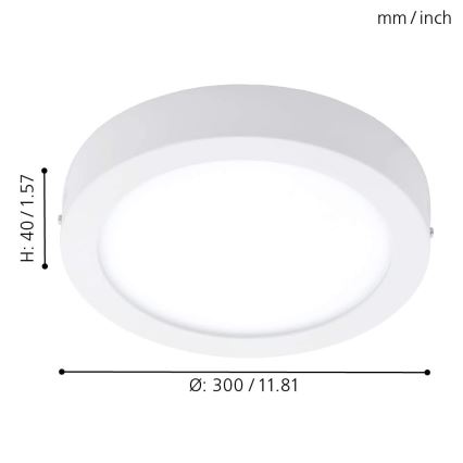 Eglo - LED RGBW luminaria de techo regulable FUEVA-C LED/21W/230V Ø 30 cm