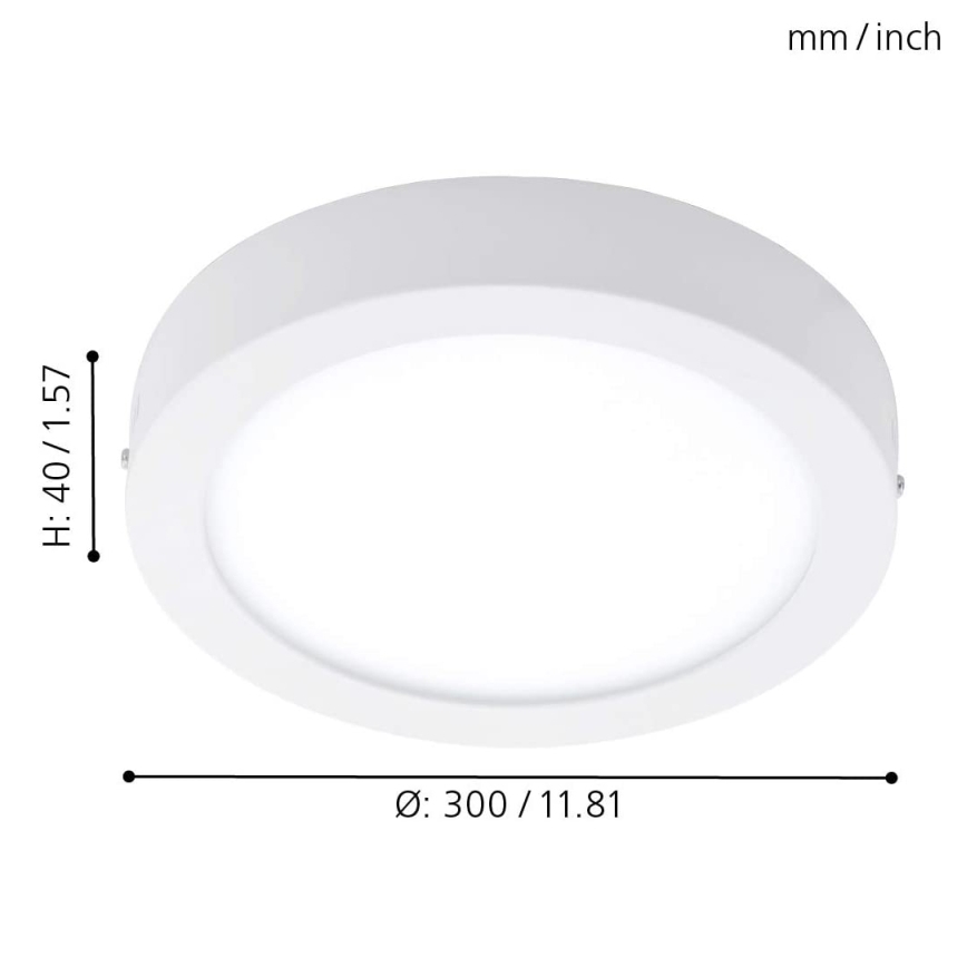 Eglo - LED RGBW luminaria de techo regulable FUEVA-C LED/21W/230V Ø 30 cm