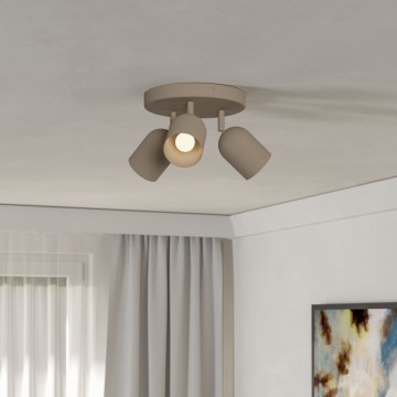 Eglo - Lámpara de techo tipo spot 3xE14/40W/230V Ø 25 cm, beige