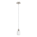Eglo - Lámpara LED colgante MY CHOICE 1xE14/4W/230V  cromo mate/blanco