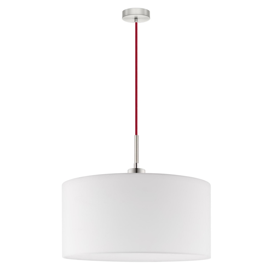 Eglo - Lámpara LED colgante TUNJA 1xE27/60W/230V blanco