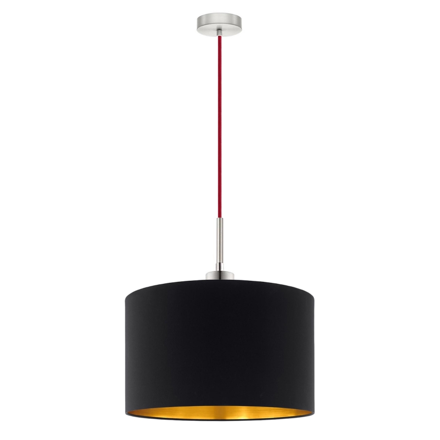 Eglo - Lámpara LED colgante TUNJA 1xE27/60W/230V negro