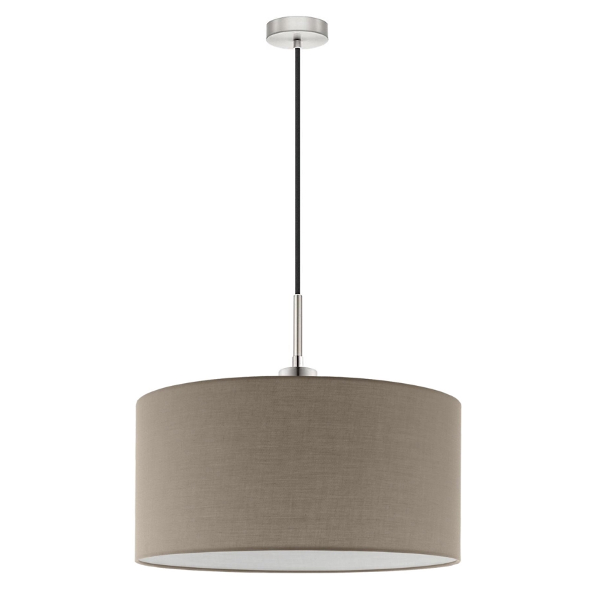 Eglo - Lámpara LED colgante TUNJA 1xE27/60W/230V taupe