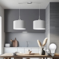 Eglo - Lámpara LED colgante TUNJA 2xE27/60W/230V blanco