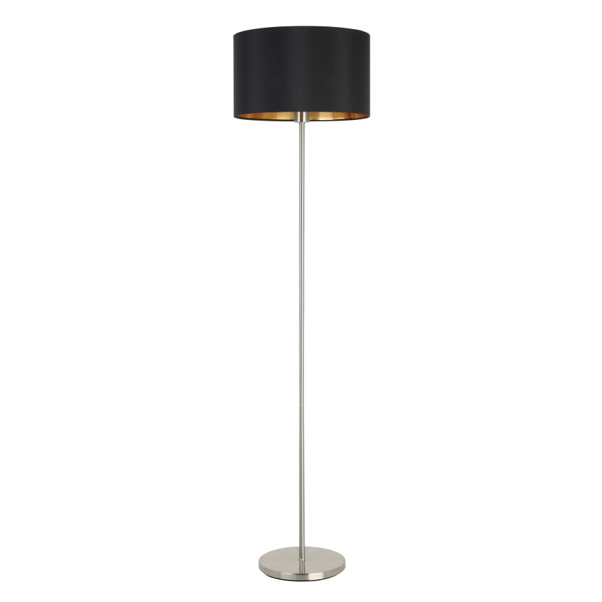 Eglo - Lámpara LED de pie TUNJA 1xE27/60W/230V cromo mate/negro