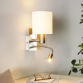 Eglo - Lámpara LED flexible 1xE27/40W+LED/3,8W blanca