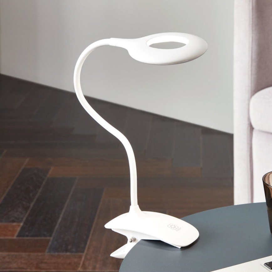 Eglo - Lámpara LED regulable con clip 1xLED/3W/230V 500 mAh blanco