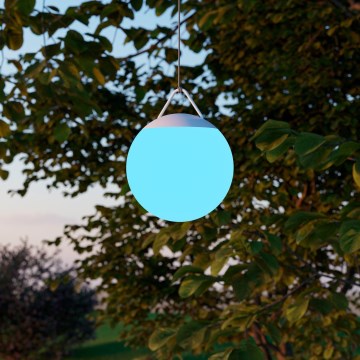 Eglo - Lámpara LED RGB recargable y regulable para exterior, 2600 mAh, IP44, blanca + mando a distancia