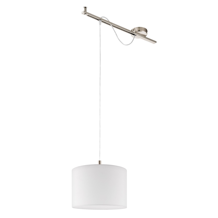 Eglo - LED  Lámpara colgante CALCENA 1xE27/60W/230V cromo mate/blanco