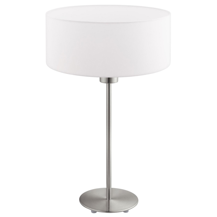 Eglo - LED Lámpara de mesa TUNJA 1xE27/60W/230V 38,5 cm cromo mate/blanco