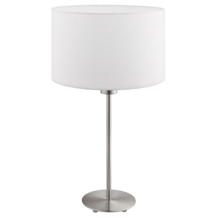 Eglo - LED Lámpara de mesa TUNJA 1xE27/60W/230V 38,5 cm cromo mate/blanco