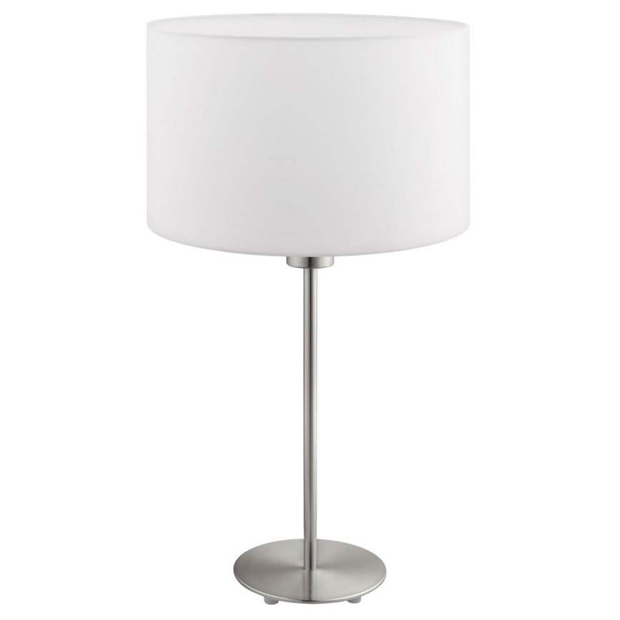 Eglo - LED Lámpara de mesa TUNJA 1xE27/60W/230V 38,5 cm cromo mate/blanco