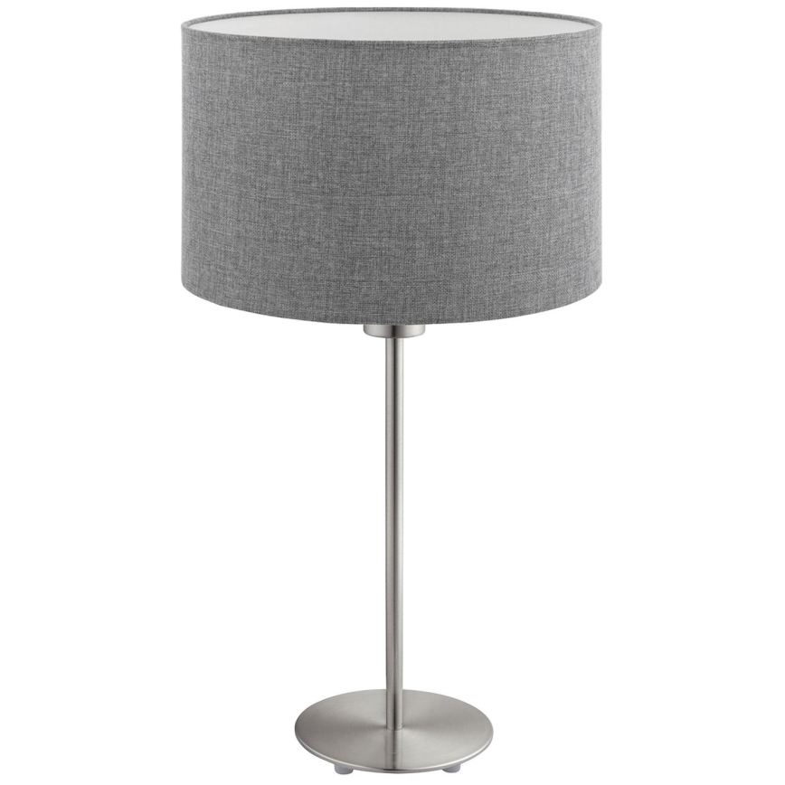 Eglo - LED Lámpara de mesa TUNJA 1xE27/60W/230V 38,5 cm cromo mate/gris