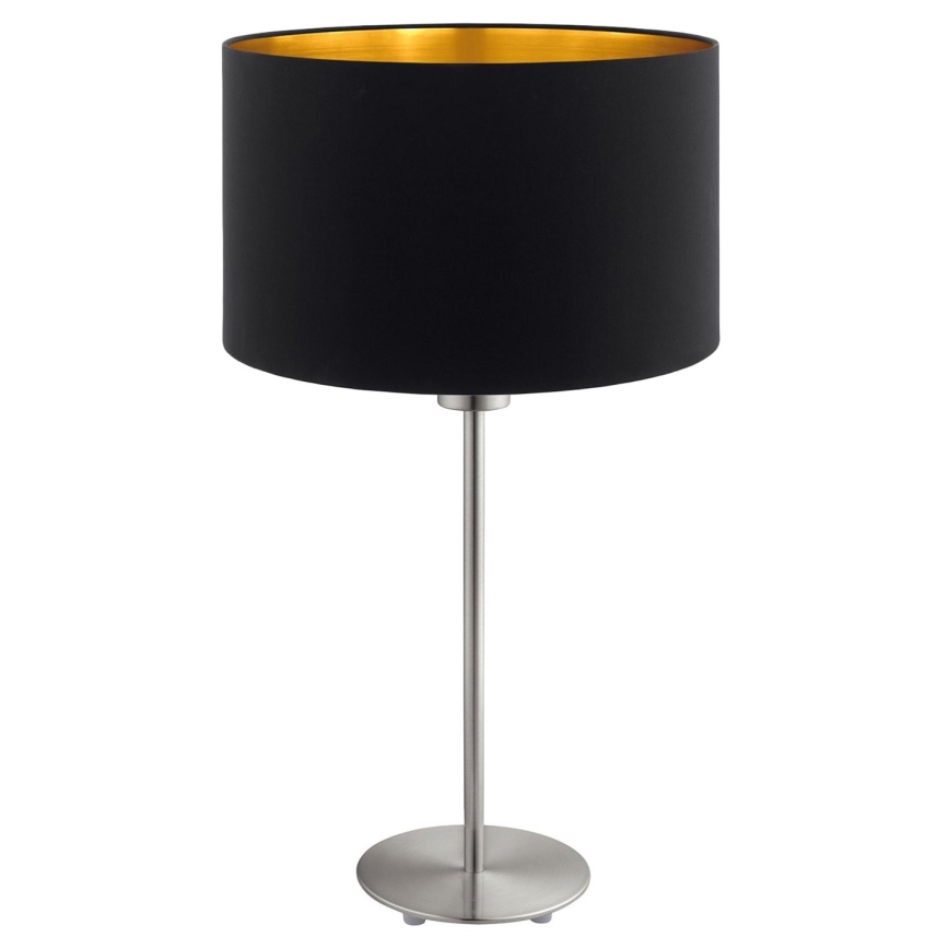 Eglo - LED Lámpara de mesa TUNJA 1xE27/60W/230V 38,5 cm cromo mate/negro