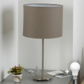 Eglo - LED Lámpara de mesa TUNJA 1xE27/60W/230V 38,5 cm cromo mate/taupe