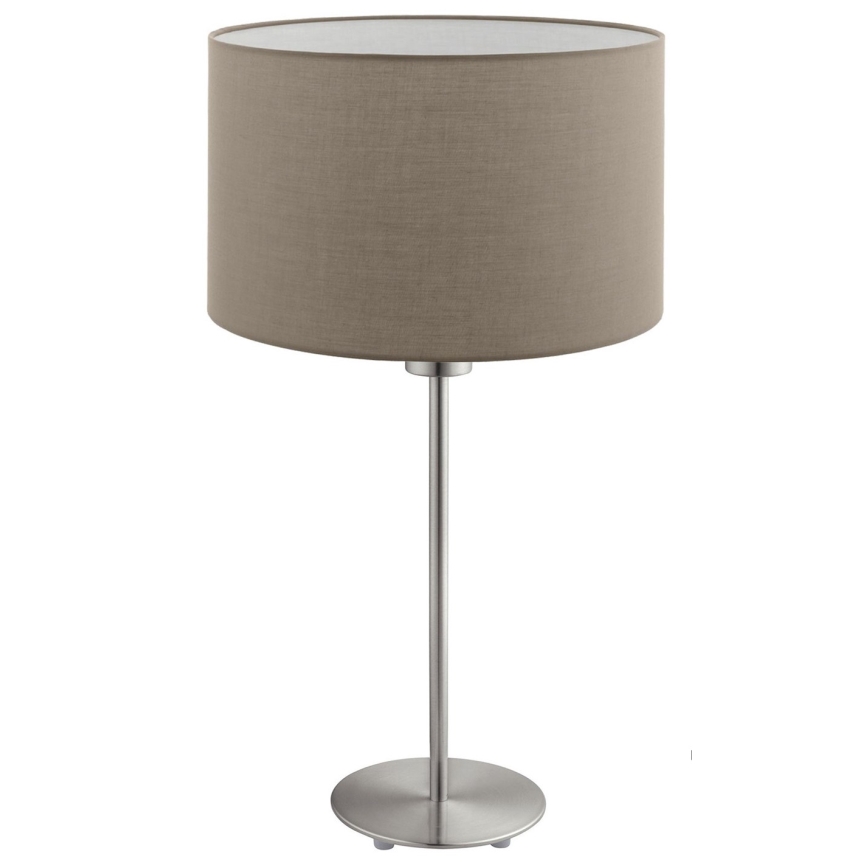 Eglo - LED Lámpara de mesa TUNJA 1xE27/60W/230V 38,5 cm cromo mate/taupe