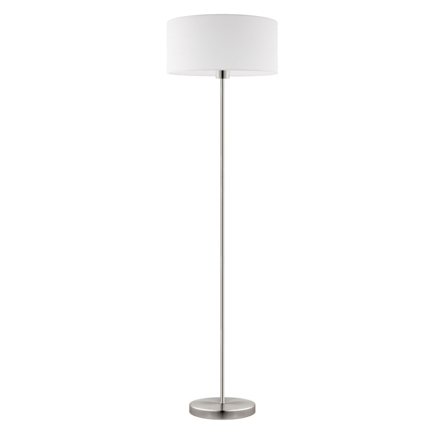 Eglo - LED Lámpara de pie TUNJA 1xE27/60W/230V cromo mate/blanco