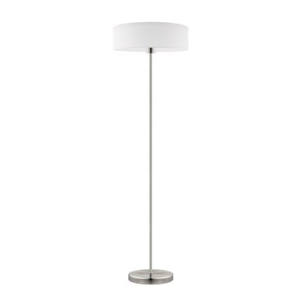 Eglo - LED Lámpara de pie TUNJA 1xE27/60W/230V cromo mate/blanco