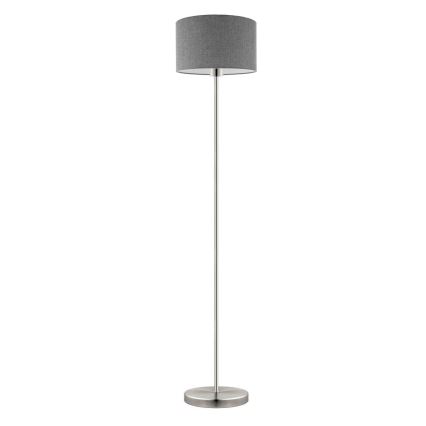 Eglo - LED Lámpara de pie TUNJA 1xE27/60W/230V cromo mate/gris