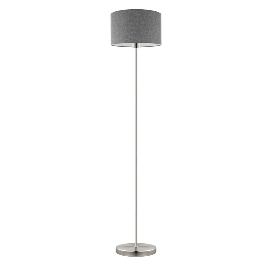 Eglo - LED Lámpara de pie TUNJA 1xE27/60W/230V cromo mate/gris