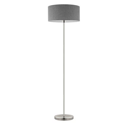 Eglo - LED Lámpara de pie TUNJA 1xE27/60W/230V cromo mate/gris