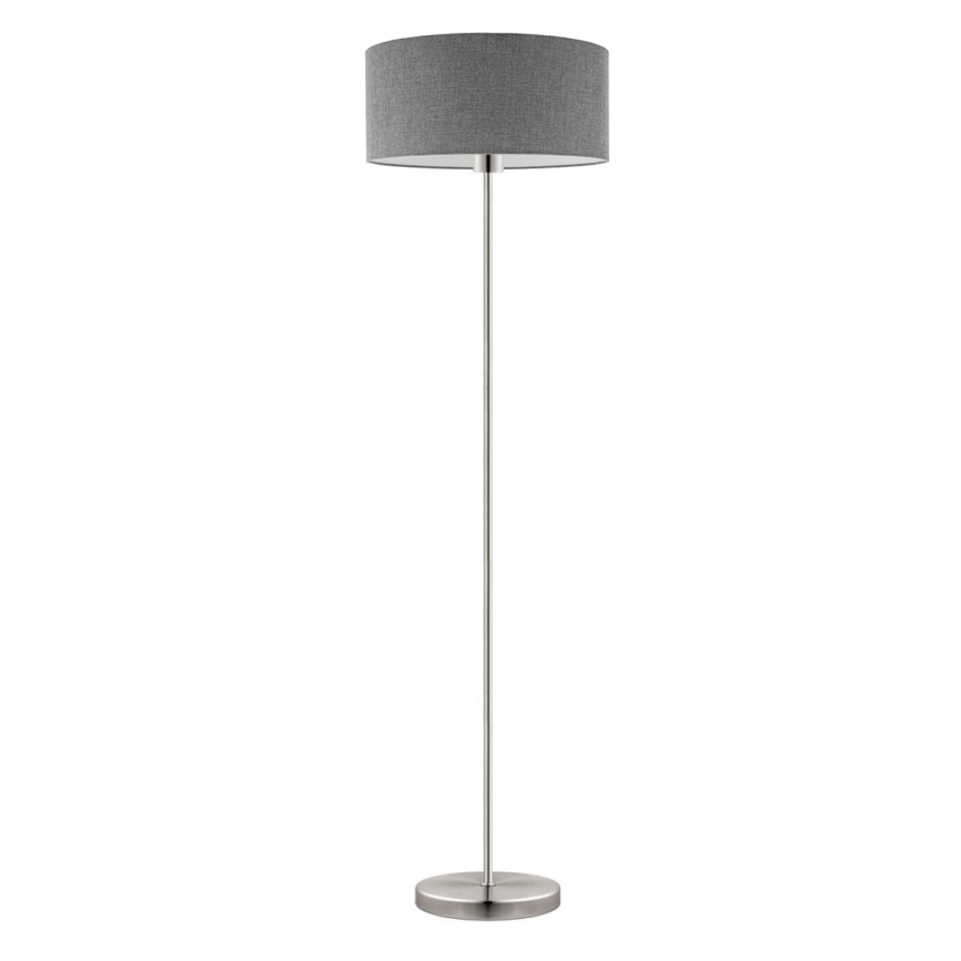 Eglo - LED Lámpara de pie TUNJA 1xE27/60W/230V cromo mate/gris