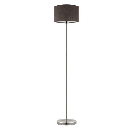 Eglo - LED Lámpara de pie TUNJA 1xE27/60W/230V cromo mate/marrón
