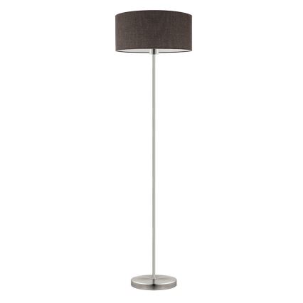 Eglo - LED Lámpara de pie TUNJA 1xE27/60W/230V cromo mate/marrón