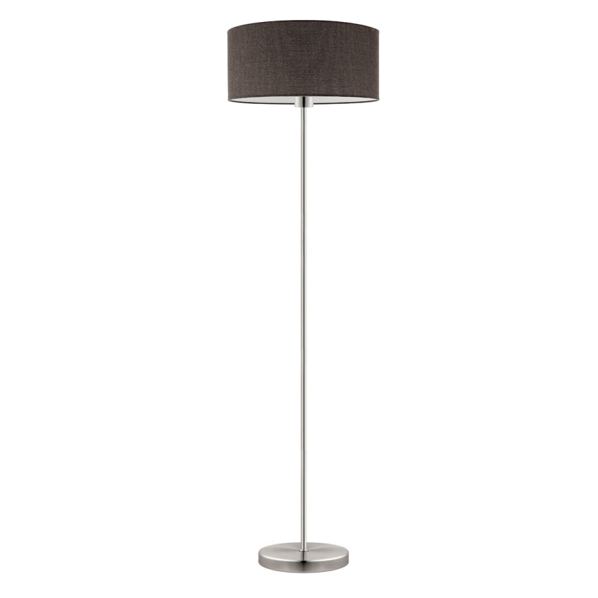 Eglo - LED Lámpara de pie TUNJA 1xE27/60W/230V cromo mate/marrón